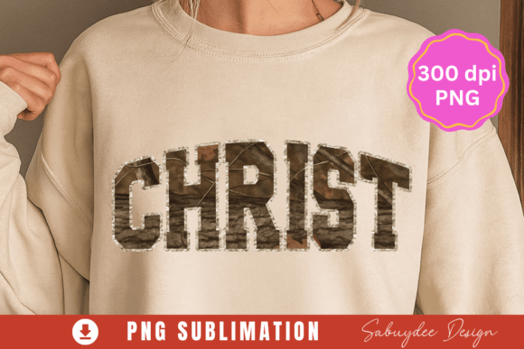 Christ Camo Christian PNG for T-Shirt Designs