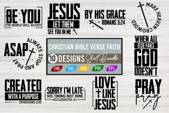 Christian Bible Verse Faith Shirt Bundle