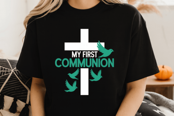 Christian Cross, My First Communion PNG T-Shirt Designs