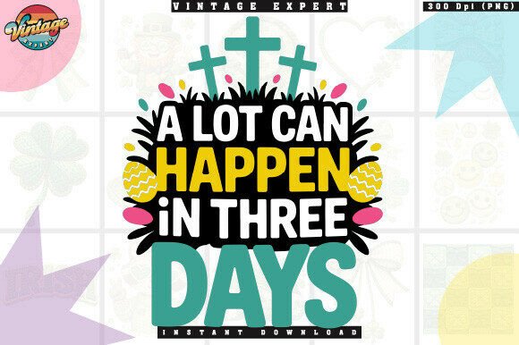 Christian Easter Message Three Days T-Shirt Designs