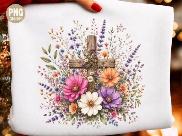 Christian Floral Cross PNG Jesus Cross Freebies
