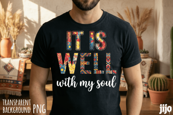 Christian Soul Floral Pattern PNG for T-Shirt Designs