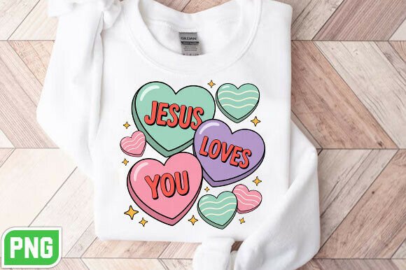 Christian Valentine Jesus Loves You PNG
