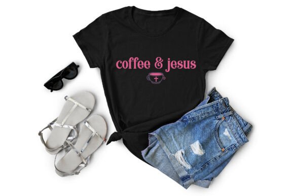 Coffee Jesus SVG PNG: Women Empowerment T-Shirt Designs