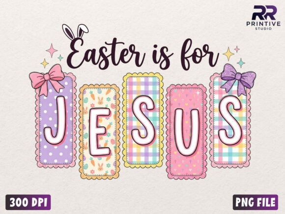 Easter is for Jesus Pastel PNG Design — T-Shirt Designs