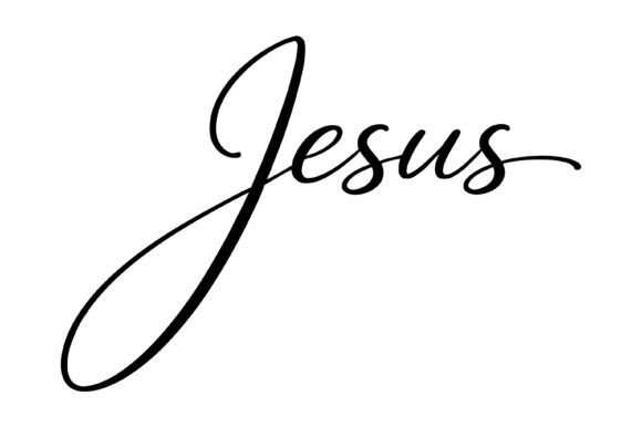 Jesus Handwritten Script Typography — T-Shirt Designs