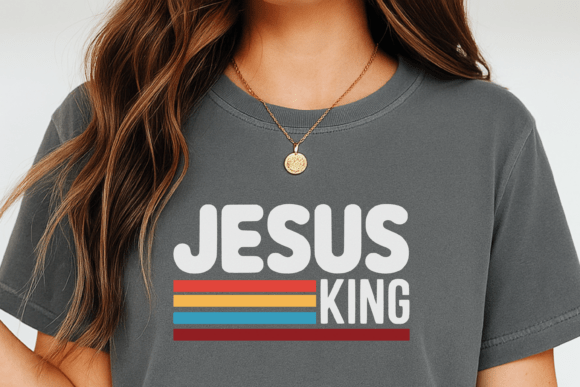 Jesus King SVG EPS – Light & Dark T-Shirt Designs