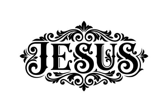 Jesus Ornamental Christian Typography for T-Shirt Designs
