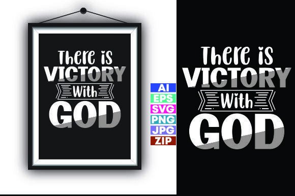 There Is Victory with God Christian T-Shirt Designs