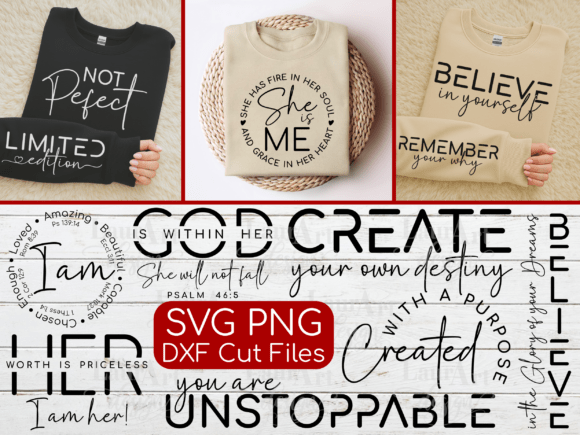 Women Empowerment Quotes Christian Faith T-Shirt Designs